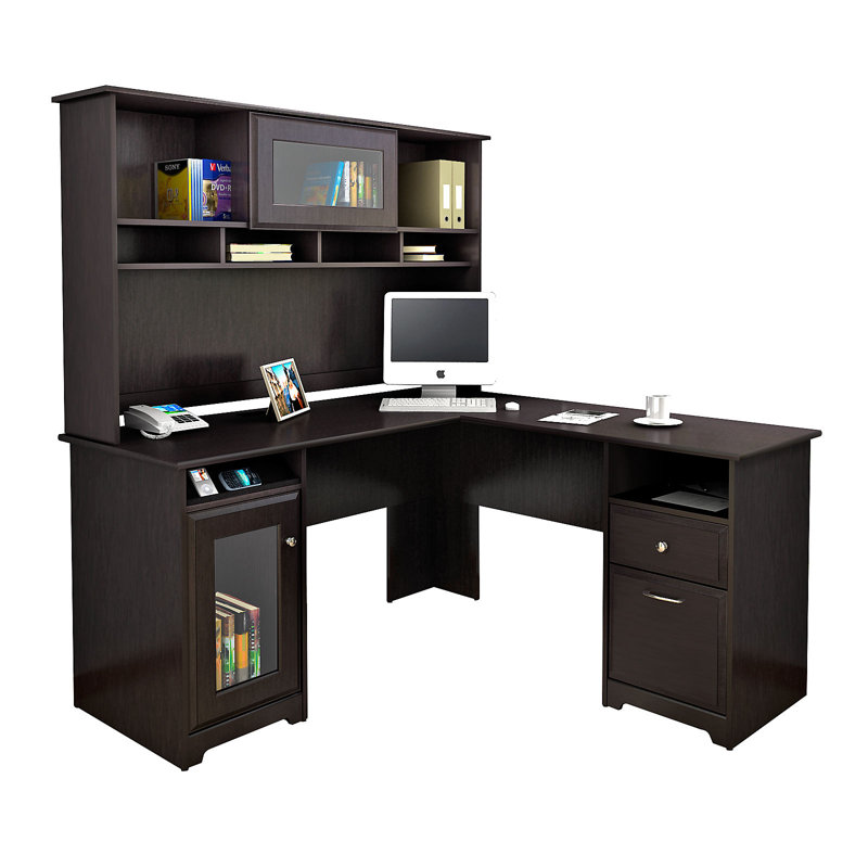 Red Barrel Studio® Hillsdale LShape Executive Desk with Hutch